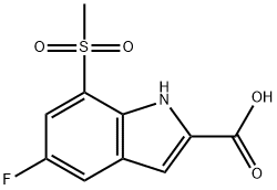 5-氟-7-(甲基磺酰基)-1H-吲哚-2-羧酸, 849035-87-6, 結(jié)構(gòu)式