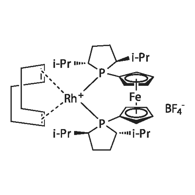 1,1-双((2R,5R)-2,5-二-异丙基膦杂环戊烷)二茂铁(环辛二烯)铑(I), 849773-96-2, 结构式