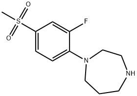 1-(2-氟-4-(甲基磺?；?苯基)-1,4-二氮雜, 849924-88-5, 結(jié)構(gòu)式