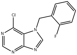 6-氯-7-(2-氟苯甲基)-7H-嘌呤, 850792-28-8, 结构式