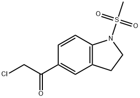 2-氯-1-(1-(甲基磺酰基)二氫吲哚-5-基)乙酮, 851288-79-4, 結(jié)構(gòu)式