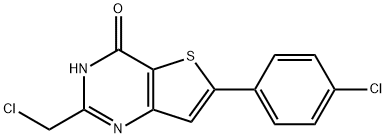 2-(氯甲基)-6-(4-氯苯基)-3H,4H-噻吩并[3,2-D]嘧啶-4-酮, 851398-76-0, 结构式