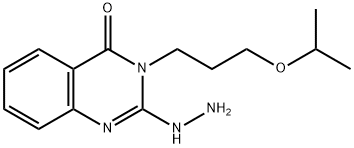 2-肼基-3-[3-(丙-2-基氧基)丙基]-3,4-二氢喹唑啉-4-酮, 852399-73-6, 结构式