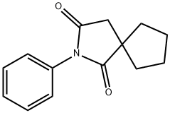 2-苯基-2-氮杂螺环并[4.4]壬烷-1,3-二酮, 856068-76-3, 结构式