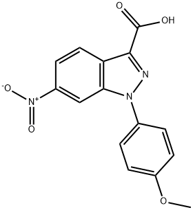 1-(4-甲氧基苯基)-6-硝基-1H-吲唑-3-羧酸, 857806-89-4, 结构式