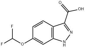 6-(二氟甲氧基)-1H-吲唑-3-羧酸, 858661-80-0, 结构式