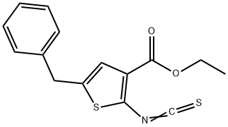 5-(苄基)-2-硫代异氰酸酯邻-噻吩-3-羧酸乙酯, 861239-51-2, 结构式