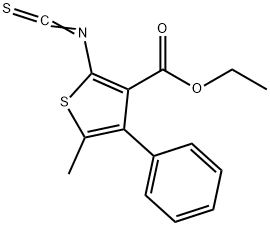 2-硫代异氰酸酯邻-5-甲基-4-苯基-噻吩-3-羧酸乙酯, 861239-52-3, 结构式