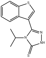5-(1-苯并噻吩-3-基)-4-异丙基-4H-1,2,4-三唑-3-硫醇, 861433-23-0, 结构式