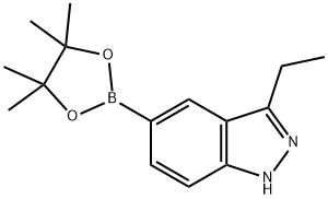 3-乙基-1H-吲唑-5-硼酸频哪醇酯, 864774-69-6, 结构式