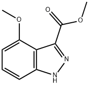 4-甲氧基-1H-吲唑-3-甲酸甲酯, 865887-07-6, 结构式