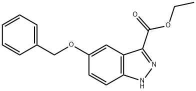 5-苄氧基-1H-吲唑-3-甲酸乙酯, 865887-17-8, 结构式