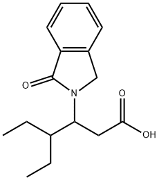 4-乙基-3-(1-氧代異吲哚啉-2-基)己酸, 866144-54-9, 結(jié)構(gòu)式