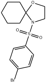 4-((4-溴苯基)磺酰基)-1-氧杂-4-氮杂螺环螺[4.5]癸烷, 866155-26-2, 结构式