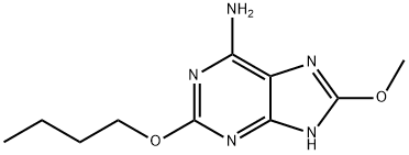 2-丁氧基-8-甲氧基-9H-嘌呤-6-胺, 866268-31-7, 结构式