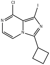 8-氯-3-环丁基-1-碘-咪唑并[1,5-A]吡嗪, 867165-15-9, 结构式