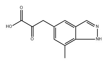 3-(7-甲基-1H-吲唑-5-基)-2-氧代丙酸, 868707-31-7, 结构式