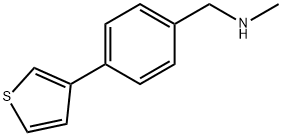N-甲基-1-(4-(噻吩-3-基)苯基)甲胺, 869901-17-7, 结构式