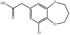 2-(9-氯-3,4-二氢-2H-1,5-苯并二噁英-7-基)乙酸, 874623-17-3, 结构式
