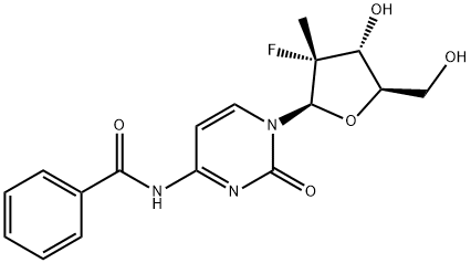 N-(1 - ((2R,3R,4R,5R)-3-氟-4-羟基-5-(羟甲基)-3-甲基四氢呋喃-2-, 874638-98-9, 结构式