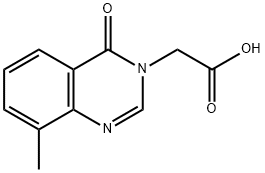 2-(8-甲基-4-氧代-3,4-二氢喹唑啉-3-基)乙酸, 875164-01-5, 结构式