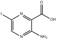 3-氨基-6-碘吡嗪-2-甲酸, 875781-48-9, 结构式