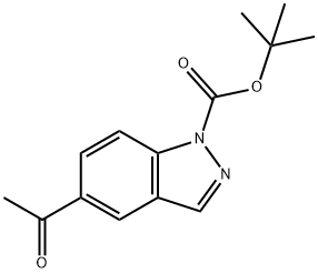 1-(1H-吲唑-5-基)乙酮-1-甲酸叔丁酯, 877264-73-8, 结构式
