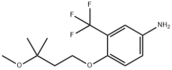 4-(3-甲氧基-3-甲基丁氧基)-3-(三氟甲基)苯胺, 879047-86-6, 结构式