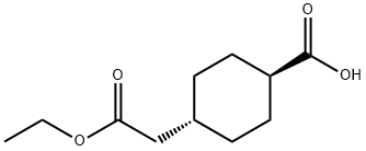 反式-4-(2-乙氧基-2-氧代乙基)环己烷甲酸, 880104-40-5, 结构式