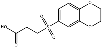 3-(2,3-二氢-1,4-苯并二噁英-6-磺酰基)丙酸, 881044-58-2, 结构式