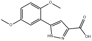 5-(2,5-二甲氧基苯基)-1H-吡唑-3-羧酸, 882238-14-4, 结构式
