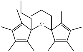 二(2,3,4,5-四甲基-1-丙基-2,4-环戊二烯-1-基)锶, 882296-98-2, 结构式