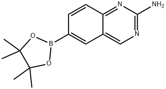 2-氨基喹唑啉-6-硼酸频哪醇酯, 882670-92-0, 结构式