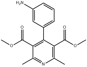 4-(3-氨基苯基)-2,6-二甲基-吡啶-3,5-二羧酸二甲酯, 883291-42-7, 结构式