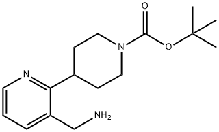 1-N-BOC-4-(3-氨甲基吡啶基)哌啶, 883516-43-6, 结构式