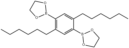 2,5-二己基-1,4-苯基二硼酸乙二醇酯, 883741-17-1, 结构式