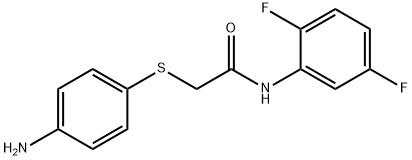 2-((4-氨基苯基)硫代)-N-(2,5-二氟苯基)乙酰胺, 885267-54-9, 结构式