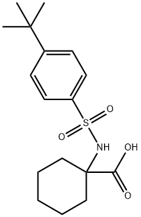 1-((4-(TERT-BUTYL)PHENYL)SULFONAMIDO)CYCLOHEXANE-1-CARBOXYLIC ACID, 885269-57-8, 结构式