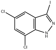 5,7-二氯-3-碘-吲唑, 885271-35-2, 结构式