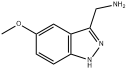 5-甲氧基-1H-吲唑-3-基-甲胺, 885271-81-8, 结构式