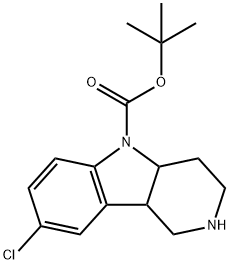 8-氯-1,2,3,4,4A,9B-六氫-吡啶并[4,3-B]吲哚-5-甲酸叔丁酯, 885272-54-8, 結(jié)構(gòu)式