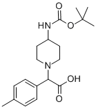 2-(4-BOC-氨基-1-哌啶基)-2-(4-甲基苯基)乙酸, 885275-57-0, 结构式