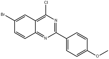 6-溴-4-氯-2-(4-甲氧苯基)喹唑啉, 885277-19-0, 结构式