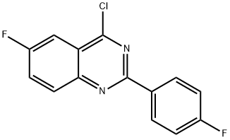 4-氯-6-氟-2-(4-氟苯基)喹唑啉, 885277-32-7, 结构式