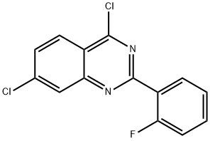 4,7-二氯-2-(2-氟苯基)喹唑啉, 885277-55-4, 结构式