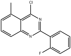 4-氯-2-(2-氟苯基)-5-甲基喹唑啉, 885277-61-2, 结构式