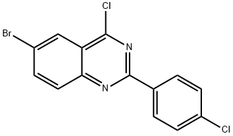 6-溴-4-氯-2-(4-氯苯基)喹唑啉, 885277-66-7, 结构式