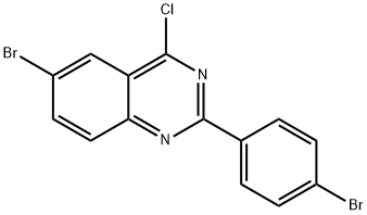 6-溴-2-(4-溴苯基)-4-氯喹唑啉, 885277-83-8, 结构式