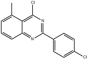 4-氯-2-(4-氯苯基)-5-甲基喹唑啉, 885277-78-1, 结构式