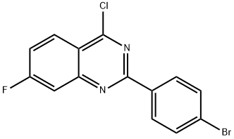 2-(4-溴苯基)-4-氯-4-氟喹唑啉, 885277-86-1, 结构式